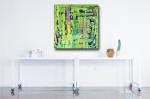 Buy modern art - 80x80cm, green - abstract no 2026